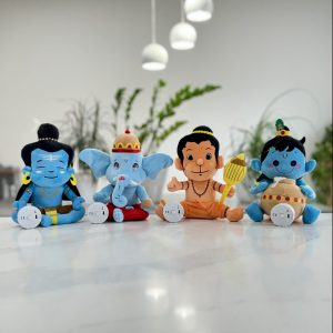 Shiva, Ganesha, Krishna and Hanuman